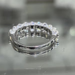 U-Prong Moissanite Half Eternity Band 1CT, 925 silver, VVS D color GRA certified – Paradise Gems Atlanta