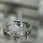 Round Moissanite Full Eternity Ring 1CT, 925 silver, VVS D color GRA certified – Paradise Gems Atlanta