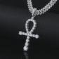 Fully Iced Out Ankh Pendant Moissanite Diamond VVS D Color | 925 silver | PASS DIAMOND TESTER!!!