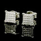 Moissanite Diamond VVS D Color Square 4-Row Earrings Real Silver 925 - 6.5MM | PASS DIAMOND TESTER!!