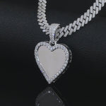 moissanite heart memory pendant