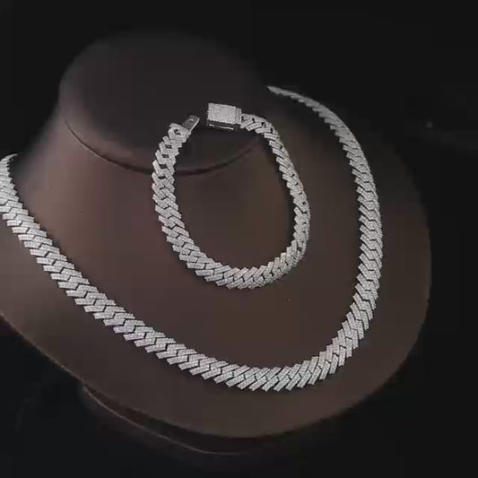 HIP HOP Style Brillant and Shiny CUBAN CHAIN Moissanite VVS D Color Men's/Women's Real 925 Sterling Silver 8MM-12MM | PASS DIAMOND TESTER!!!