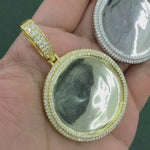 Custom Moissanite Photo Pendant 35MM, 925 silver, VVS D color GRA certified – Paradise Gems Atlanta