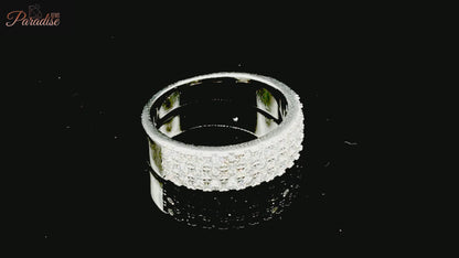 Moissanite Half Eternity Wedding Band