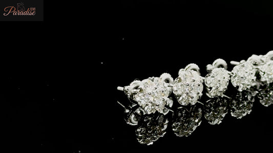 Moissanite Diamond VVS D Color Flower Cluster Stud Earrings | Real Silver 925 | 5MM-7.5MM | PASS DIAMOND TESTER!!!