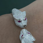 Moissanite Panther Pave Bangle, VVS D color GRA certified – Paradise Gems Atlanta