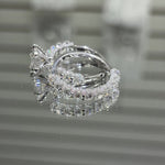 Moissanite Half Eternity Wedding Ring Set for Women – 4.5CT VVS1 D Color | 925 Sterling Silver 18K Gold Plated | GRA Certified