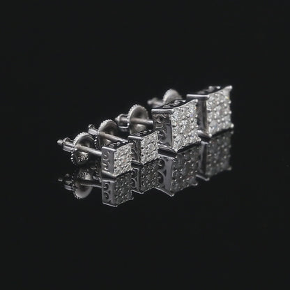 Moissanite Square Pointer Earrings 
