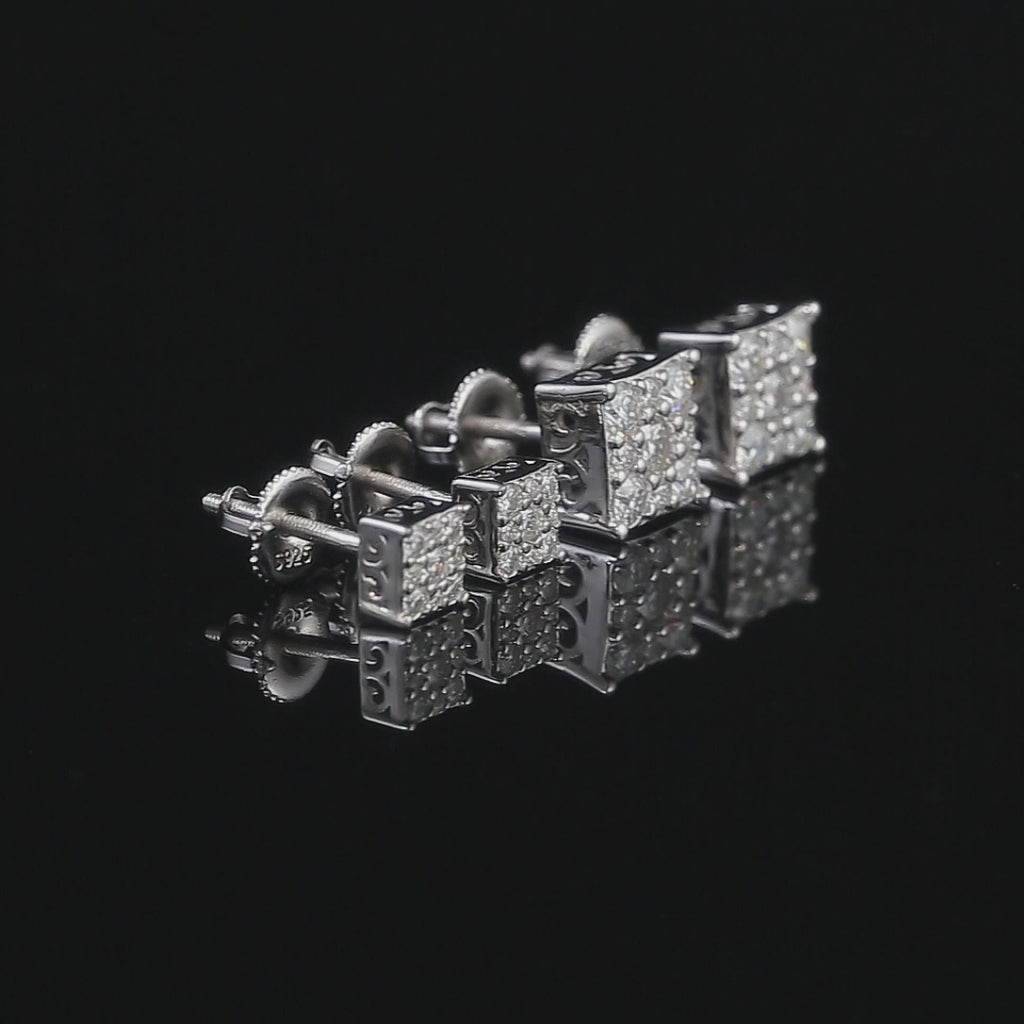 Moissanite Square Pointer Earrings 
