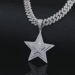 Moissanite Star Pendant Iced Out