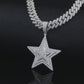 Super STAR Iced Out Pendant | Moissanite VVS D Color | 925 silver | PASS DIAMOND TESTER!!!