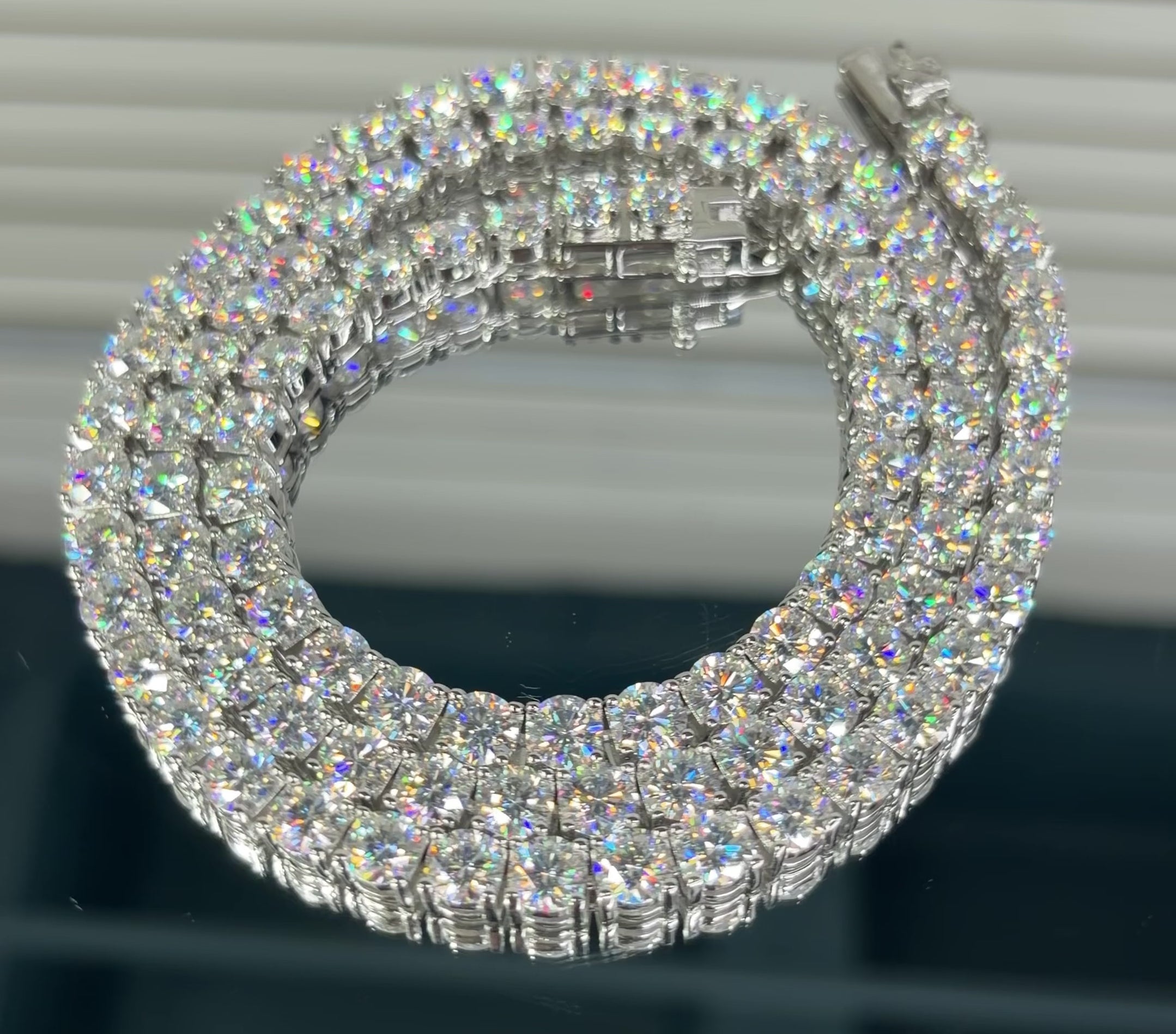 Moissanite Tennis Chain 6MM 925 Silver, VVS D color GRA certified – Paradise Gems Atlanta