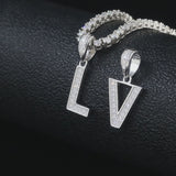 A-Z Letter initials - Alphabet charm with Moissanite VVS D Color with 925 Silver 1.00 CARAT | PASS DIAMOND TESTER!!!! WITH NECKLACE/WITHOUT NECKLACE