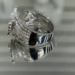 Moissanite Butterfly Ring 14K White Gold, VVS D color GRA certified – Paradise Gems Atlanta