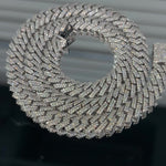 GRA certified moissanite Cuban link chain 8MM 925 silver VVS D color passes diamond tester men women Atlanta