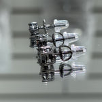 Mens Black Moissanite Stud Earrings, 925 silver, VVS D color GRA certified – Paradise Gems Atlanta