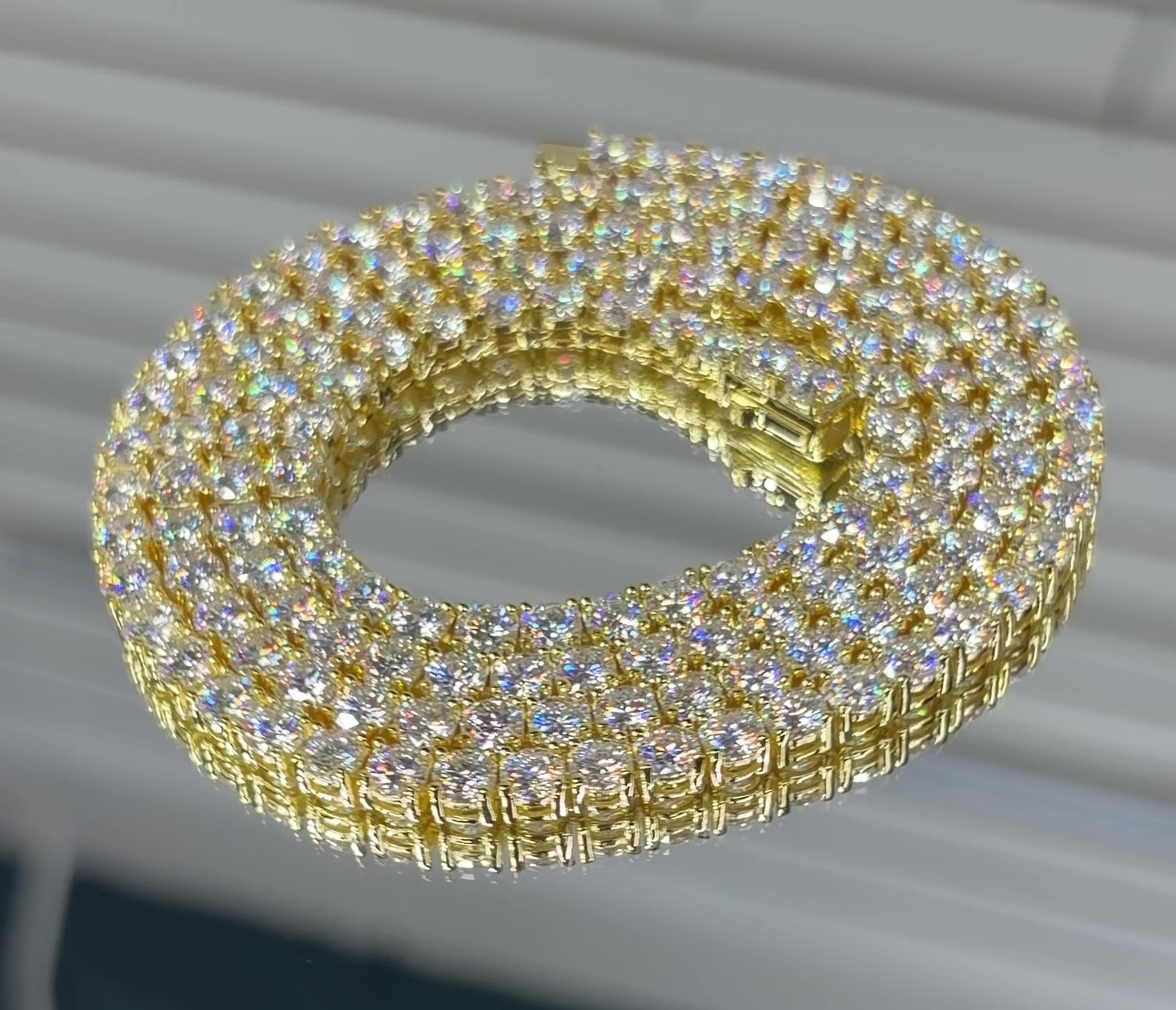 Moissanite Tennis Chain 4MM 14K Gold, VVS D color GRA certified – Paradise Gems Atlanta
