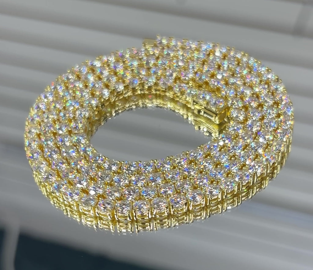 Moissanite Tennis Chain 4MM 14K Gold, VVS D color GRA certified – Paradise Gems Atlanta