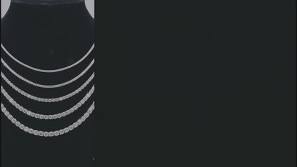 rose gold tennis necklace womens