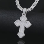 Moissanite Cross Pendant 7.6CT 14K Gold, VVS D color GRA certified – Paradise Gems Atlanta