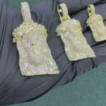 Moissanite Jesus Pendant 9.7CT 14K Gold, VVS D color GRA certified – Paradise Gems Atlanta