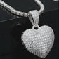 Puff Heart Charm Hip Hop Style with Diamond Cut Chain | Moissanite Diamond VVS D Color | 925 Silver | PASS DIAMOND TESTER!!!