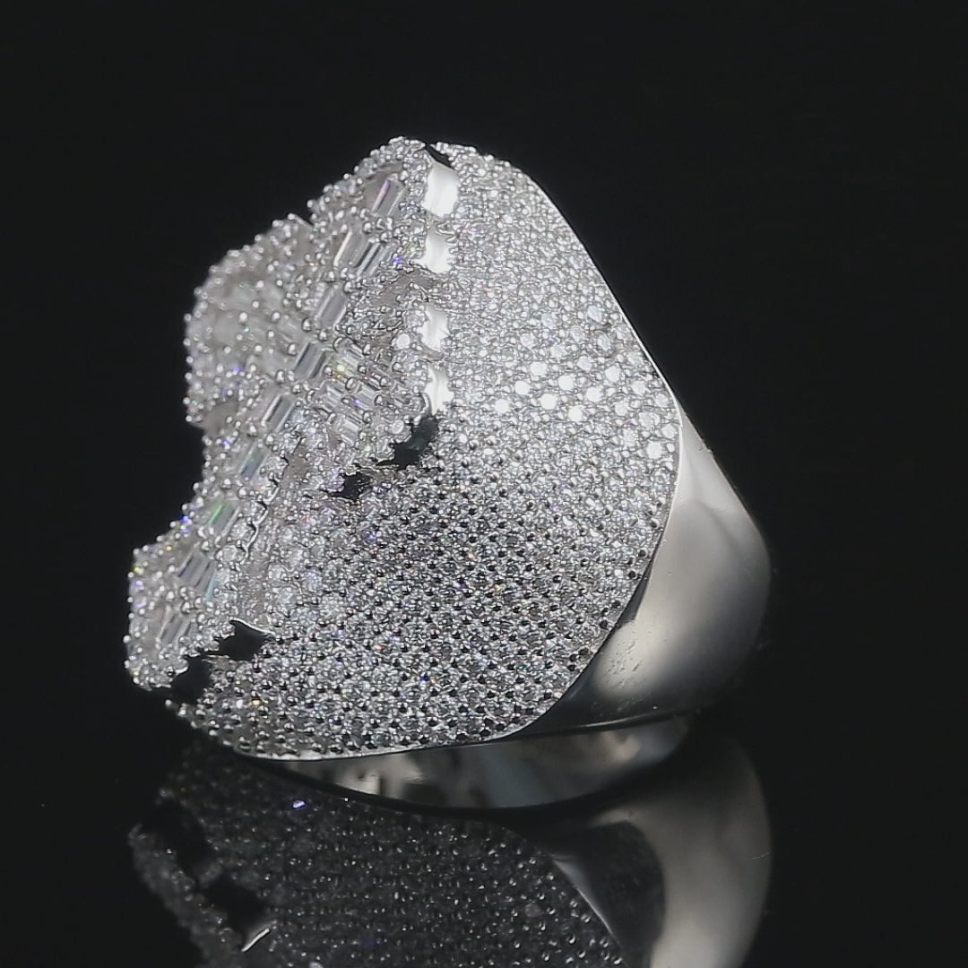 Baguette Cross Ring for Men
