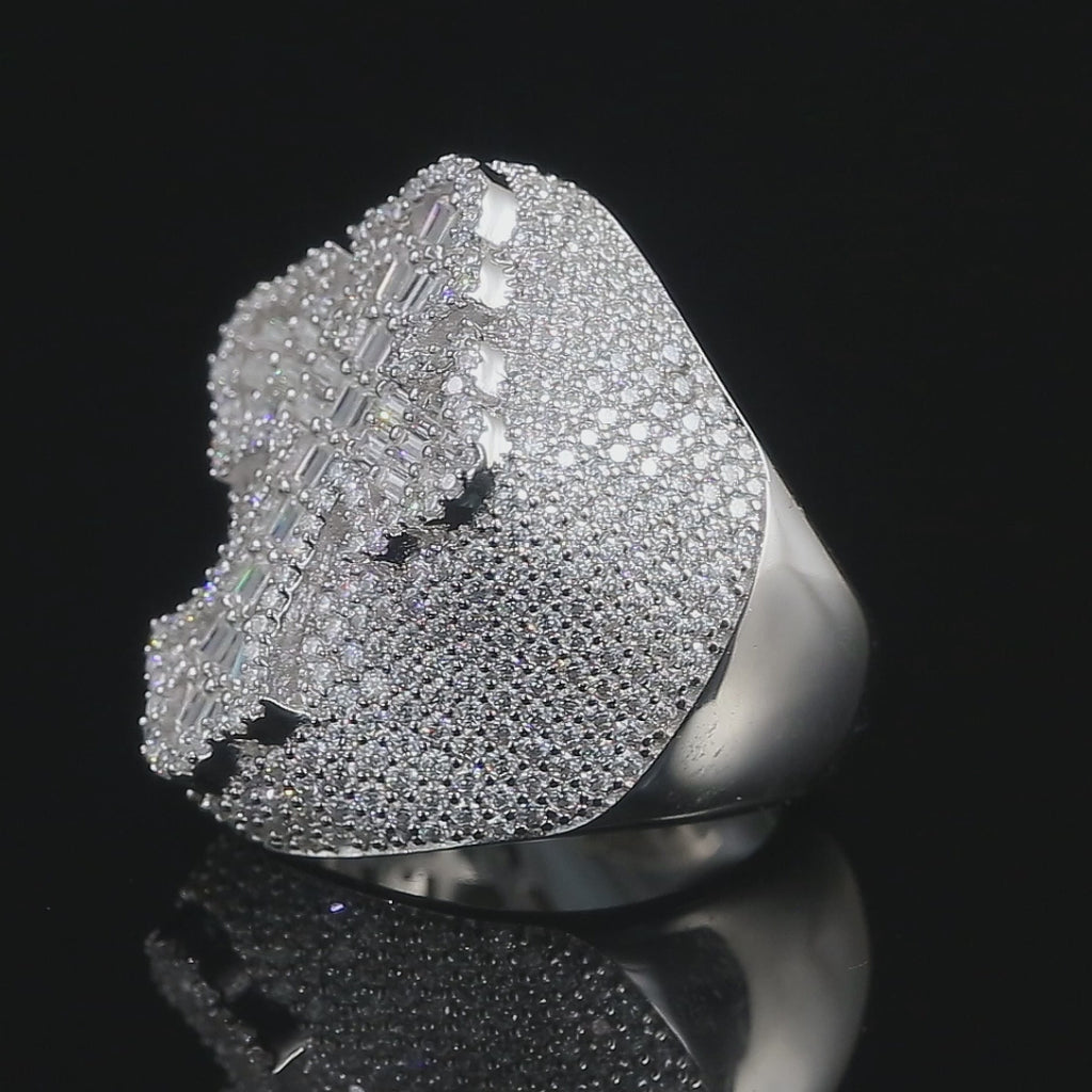 Baguette Cross Ring for Men