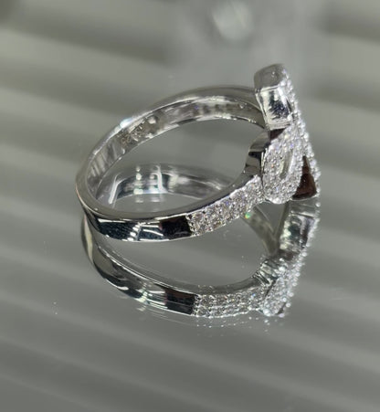 Moissanite Ankh Cross Ring 1.2CT Unisex | GRA Certified 925 Silver