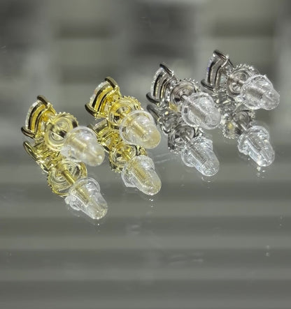 Moissanite Heart Stud Earrings 5.5MM for Women — VVS D Color GRA Certified 925 Sterling Silver