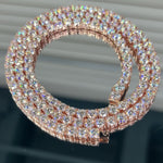 Moissanite Tennis Chain 5MM Rose Gold, 925 silver, VVS D color GRA certified – Paradise Gems Atlanta