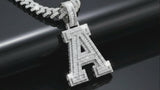 A-Z Letter Initials Baguette Style - Alphabet charm with Moissanite Diamond VVS D Color with 925 Silver 3.50 CARAT | PASSES DIAMOND TESTER!!