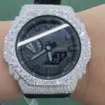 Iced Out White G-Shock Moissanite Watch, 925 silver, VVS D color GRA certified – Paradise Gems Atlanta