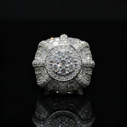 Moissanite VVS Men's Ring Stylish and Bold with Pure 925 Silver