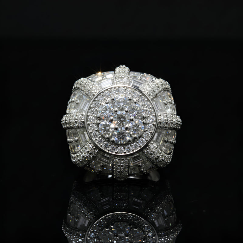 Moissanite VVS Men's Ring Stylish and Bold with Pure 925 Silver