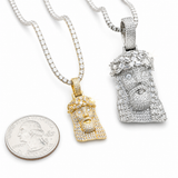 Moissanite Jesus Pendant Iced Out with 925 silver