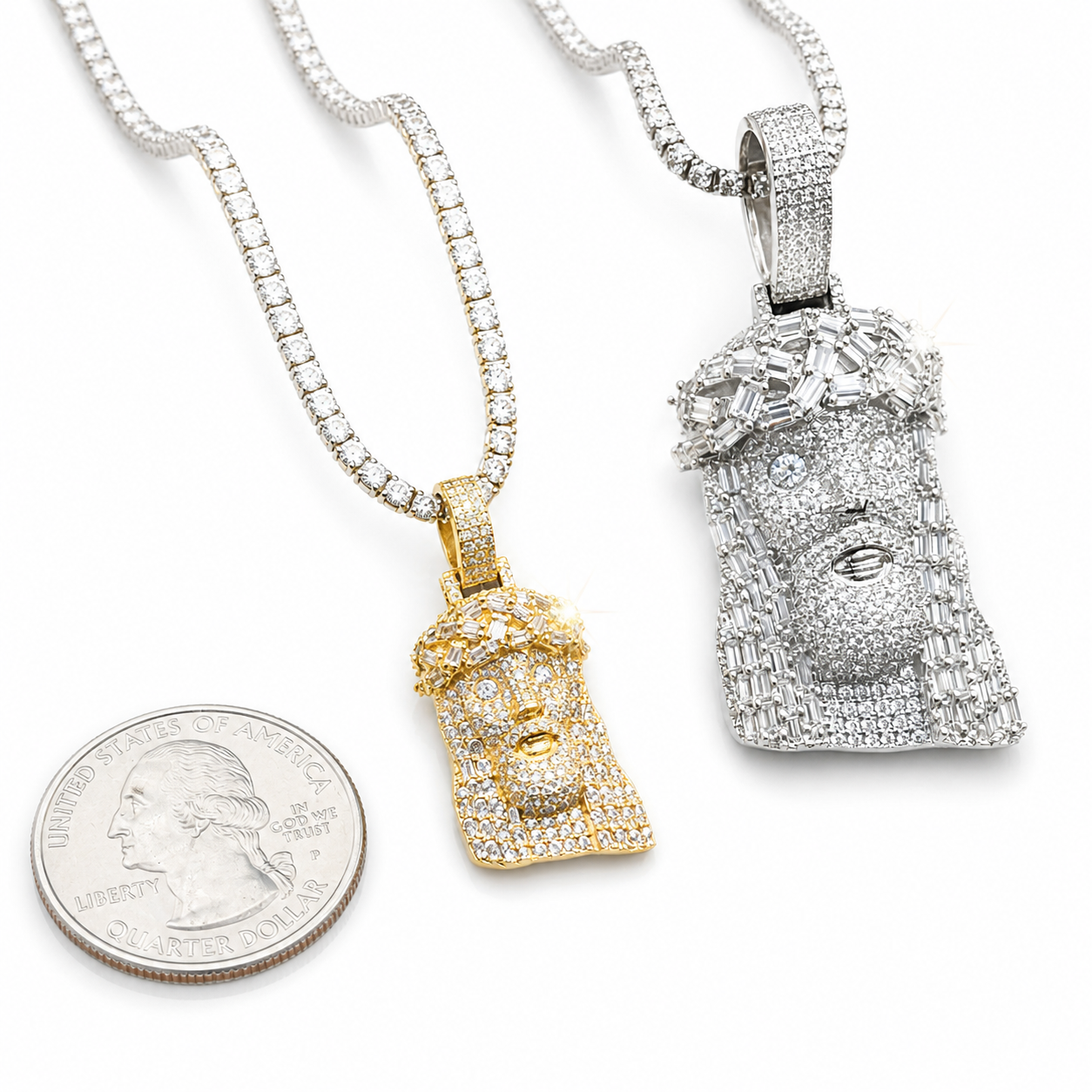 Moissanite Jesus Pendant Iced Out with 925 silver