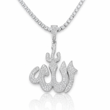 Moissanite Allah charm iced out VVS D color GRA certified 925 sterling silver Atlanta Paradise Gems