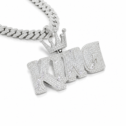 Hip hop moissanite king pendant 8.6CT VVS D color GRA certified 925 sterling silver Atlanta Paradise Gems