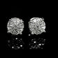 Moissanite Diamond VVS D Color Halo Stud Earrings Real Silver 925 - 8MM | Pass Diamond Tester!!