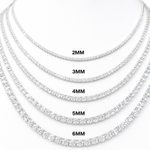 GRA certified moissanite tennis chain 3MM 925 silver VVS D color passes diamond tester men women