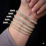 Moissanite tennis bracelet 3MM 7MM VVS D color GRA certified 14K gold plated 925 silver iced out