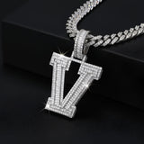 A-Z Letter Initials Baguette Style - Alphabet charm with Moissanite Diamond VVS D Color with 925 Silver 3.50 CARAT | PASSES DIAMOND TESTER!!