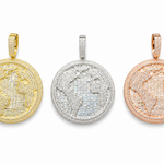 Moissanite globe pendant 27.3CT 14K gold over 925 silver VVS D color GRA certified Atlanta Paradise Gems