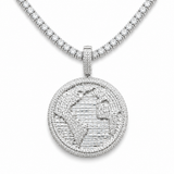 Moissanite Globe Pendant 27.3CT 14K Gold